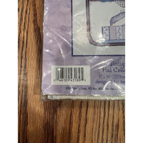 Bucilla ANTIQUE HAT COLLECTION Counted Cross Stitch Kit #43189 Sealed 2002 - Picture 2 of 6
